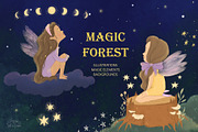 Magic forest and fairies, an Animal Illustration by Lesya Skripak (Thumbnail 1 of 9)