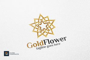 Gold Flower - Logo Template