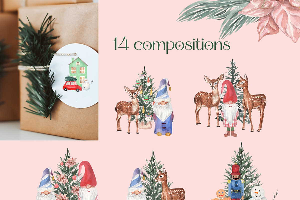Boho Chic Pastel Christmas Mood, a Seasonal Illustration by Catch the Dream Art (Photo 2 of 9)