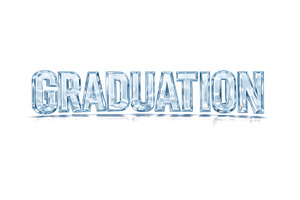 Graduation ice sculpture in bold let, an Illustration by Dvoevnore photos