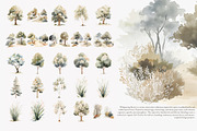 Neutral watercolor tree clipart set, a Decorative Illustration by Patishop Art (Thumbnail 6 of 8)