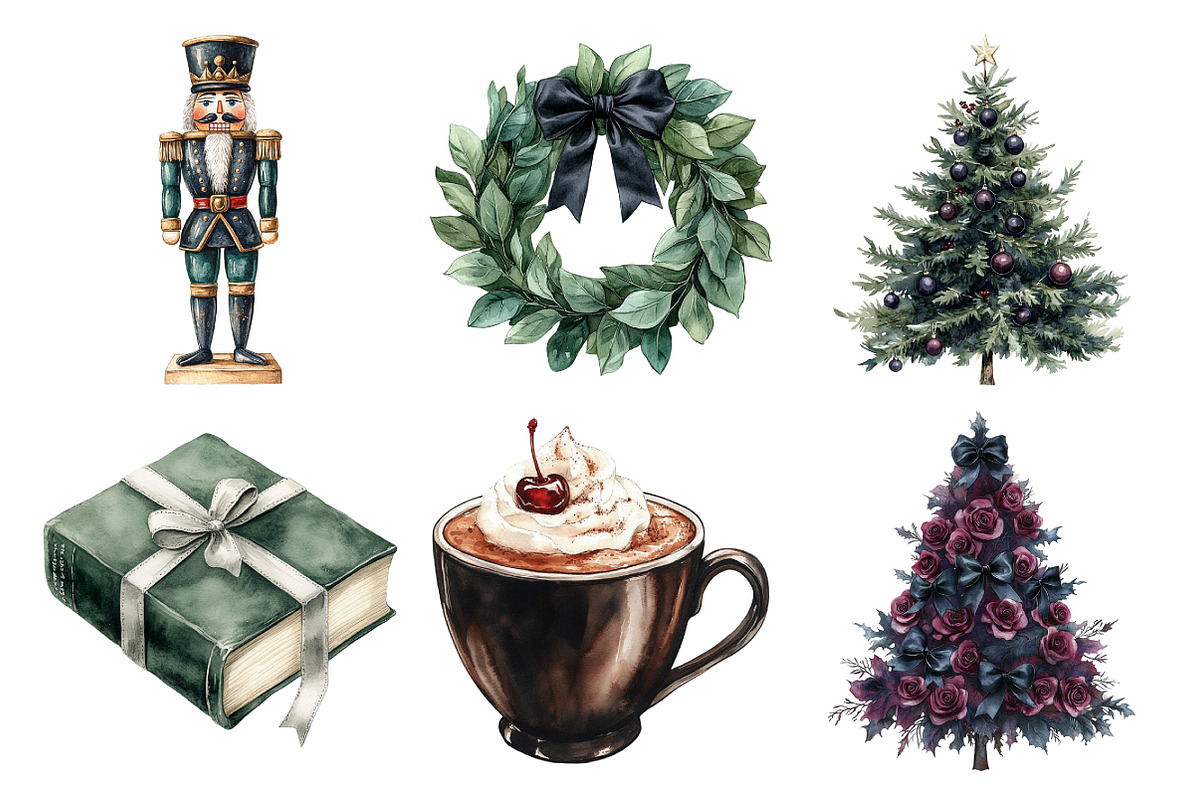 Dark Coquette Noel Clipart, an Illustration by Daily.Designs (Photo 4 of 5)