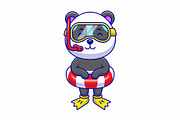 Panda Bear Wearing Summer Costume, an Animal Illustration by Artstorystudio (Thumbnail 3 of 3)
