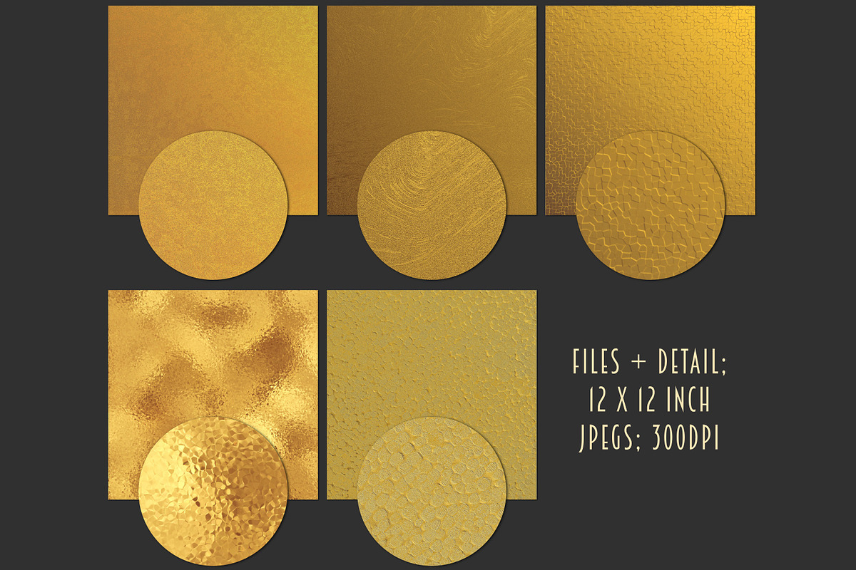 Gold foil textures, a Texture Graphic by Paper Farms (Photo 2 of 3)