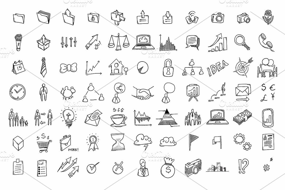 540 Business Hand Drawn doodle Icons, an Outline Icon by TKDoodle (Photo 8 of 9)