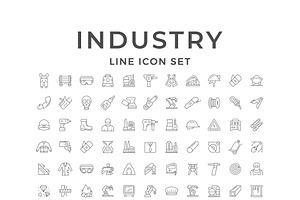 Set line icons of industry, an Outline Icon by motorama