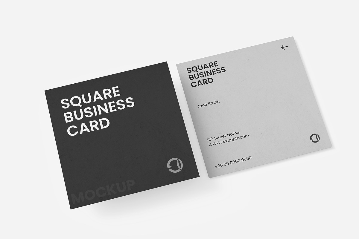 Corporate Square Business Card Mock, an Advertising Mockup by graphypix (Photo 3 of 4)
