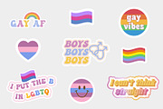 Pride Gay LGBTQ sticker pack vector, an Object Graphic by yabluko_draws (Thumbnail 5 of 5)