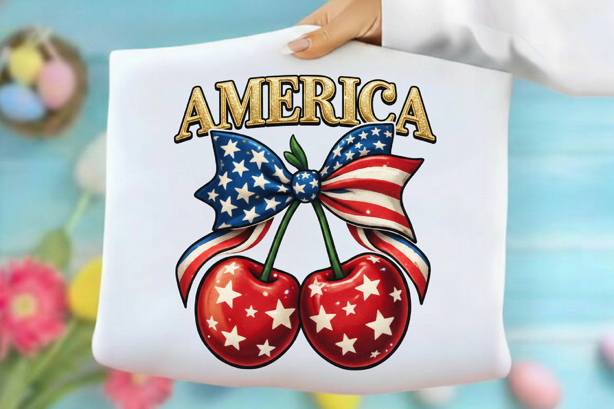 Faux Yarn Patriotic America Cherry, an Illustration by designcity5 (Photo 4 of 9)