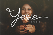 Yesie - Monoline Cursive Script Font, a Script Font by PutraCetol Studio (Thumbnail 1 of 11)