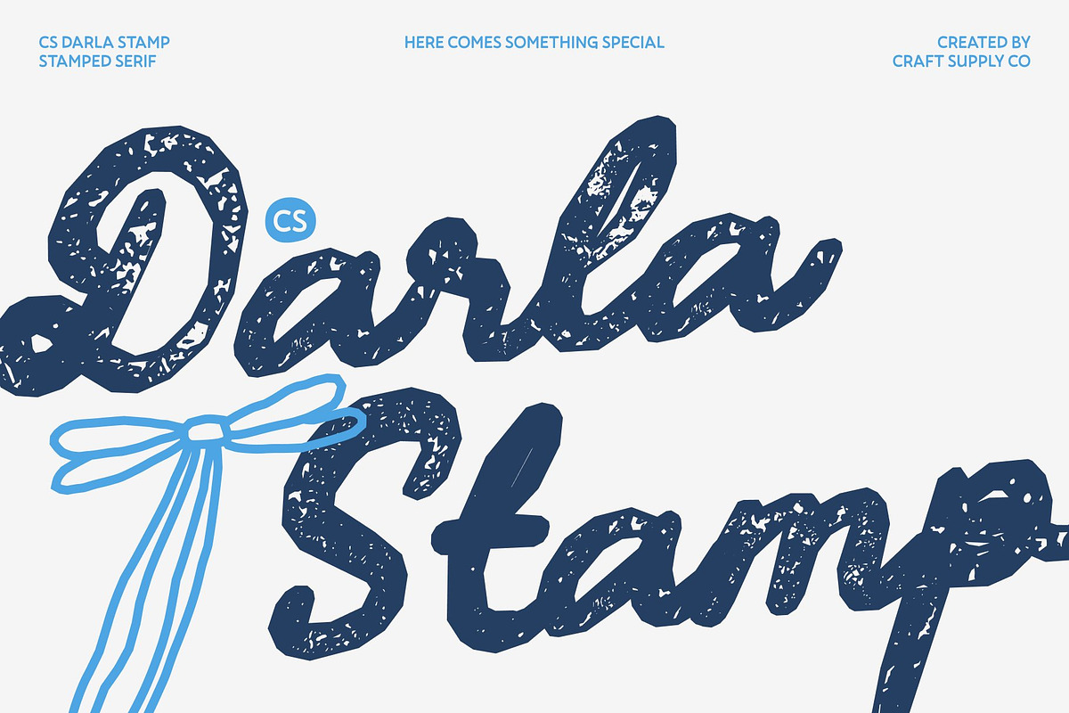 CS Darla Stamp, a Script Font by Craft Supply Co. (Photo 1 of 8)
