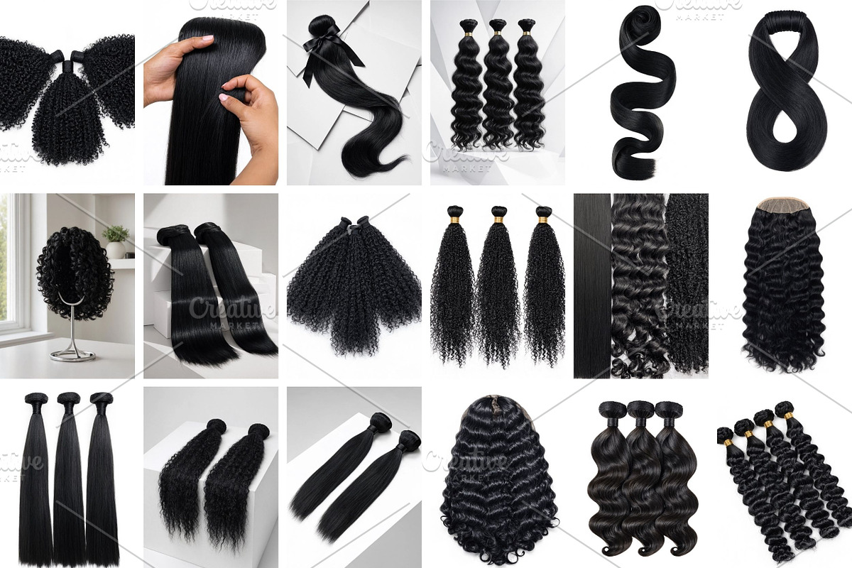 Black Hair Wig Stock Photos, a Beauty & Fashion Photo by Selenique Studio (Photo 6 of 11)