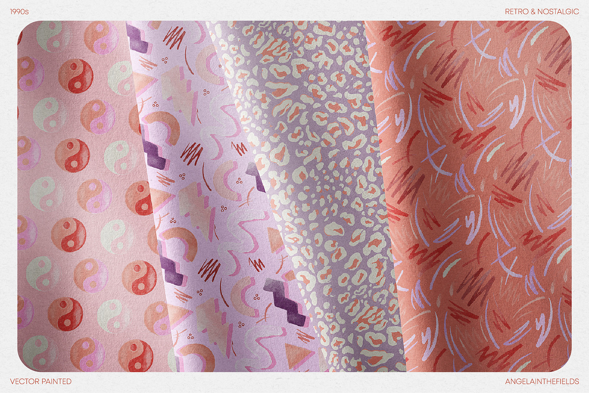 1990s Nostalgic Vector Patterns, a Pattern Graphic by angelainthefields (Photo 8 of 9)