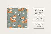 Winter fox, a Pattern Graphic by Olena Kuznietsova (Thumbnail 4 of 10)