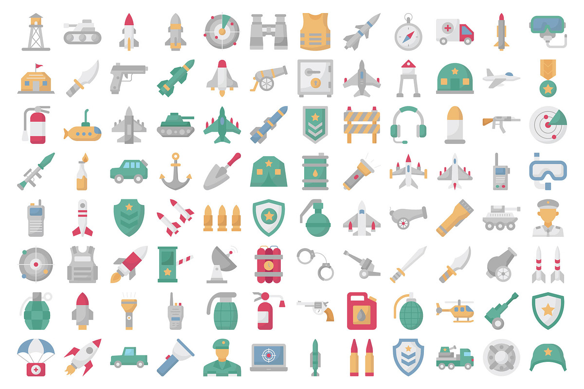 Military Symbols Vector Icons Pack, an Icon by Vector Portal (Photo 2 of 6)
