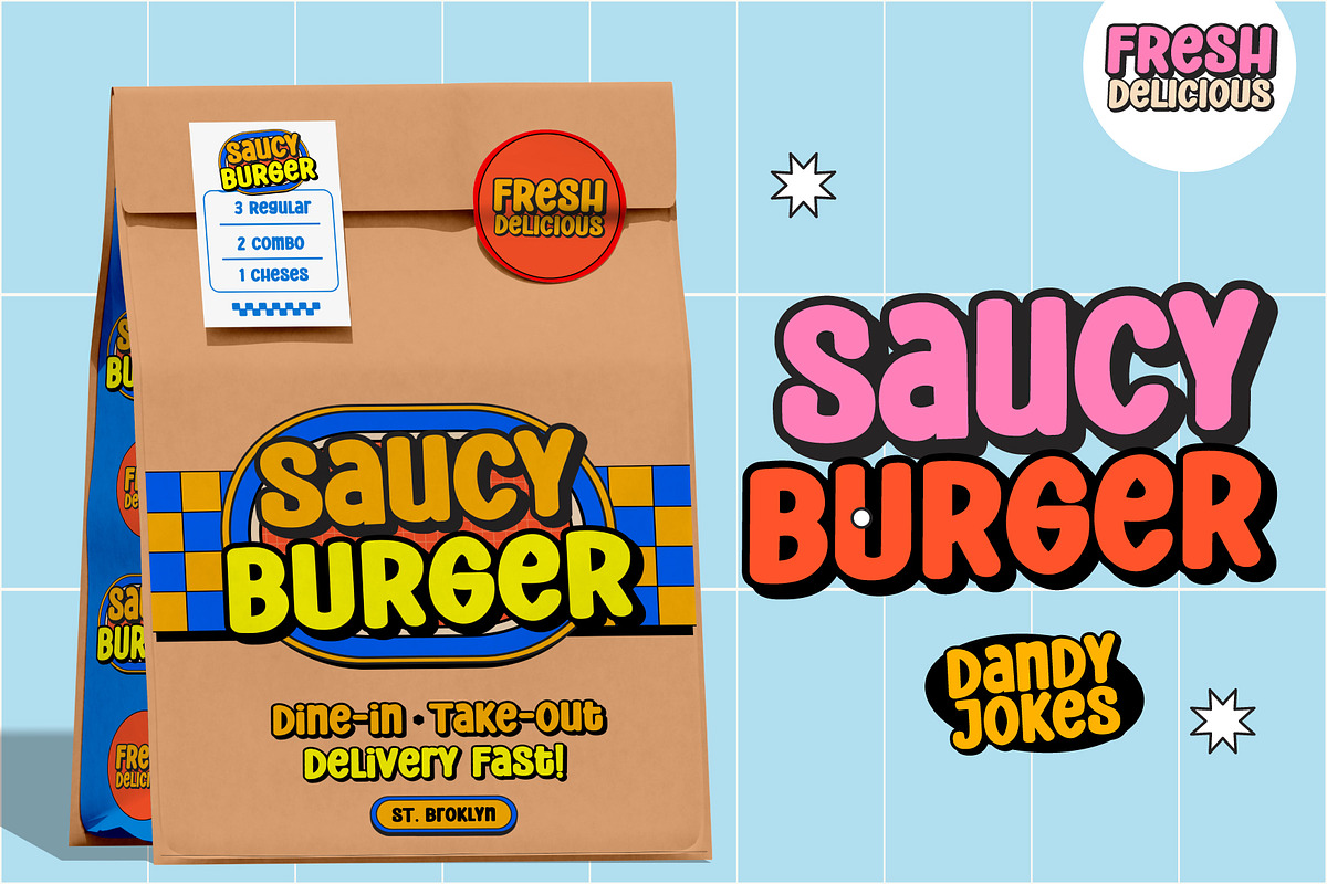 Dandy Jokes a Cartoon Comic Font, a Sans Serif Font by Rasiorise Studio (Photo 5 of 11)