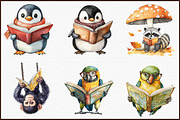 Animals Love Reading Clipart, an Illustration by Sublimation Artist (Thumbnail 3 of 6)