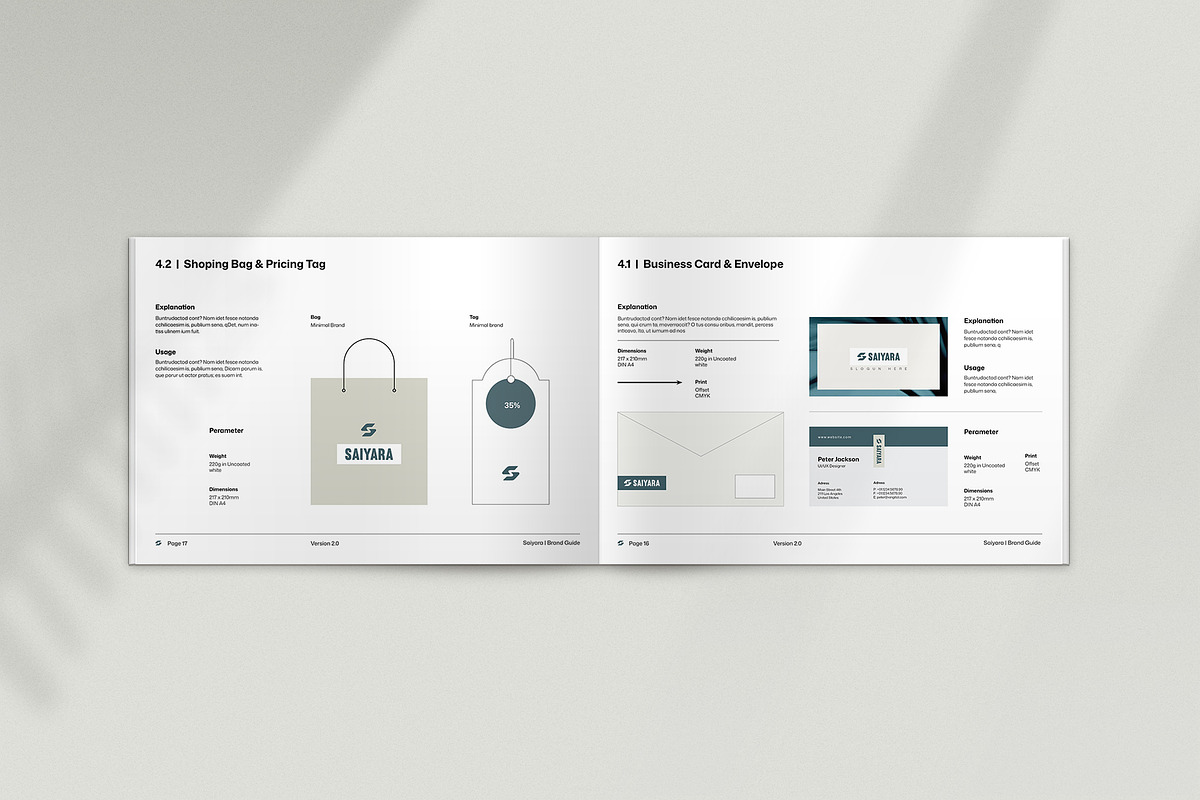 Minimal Brand Guideline Template, a Brochure Template by KreateTribe (Photo 9 of 14)