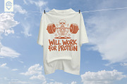 Funny skeleton lifting barbell, a Sport Illustration by shaondesigns (Thumbnail 3 of 6)