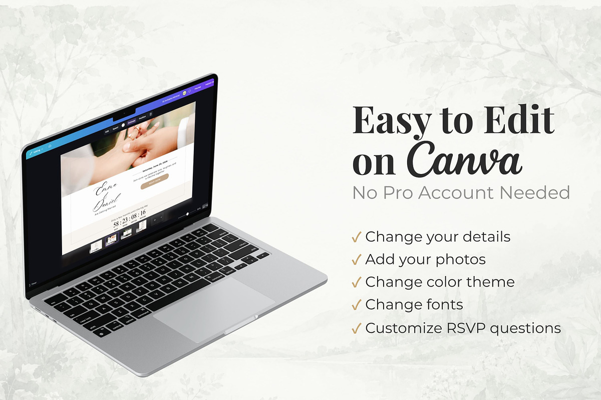 Vintage Burgundy Wedding Website, a Landing Page Template by Everyday Perfection (Photo 6 of 13)