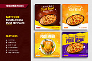 Fast Food Instagram Post Template, a Social Media Template by Yunus Ahmad (Thumbnail 1 of 5)