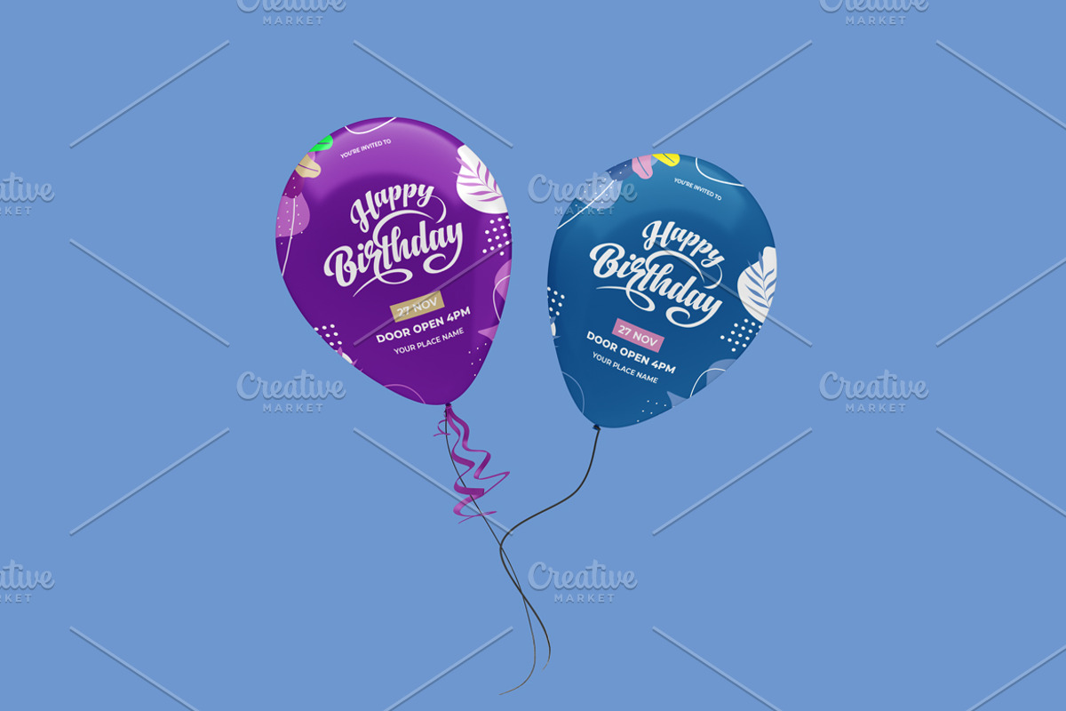 Balloon Mockup, an Advertising Mockup by Qaleb Studio