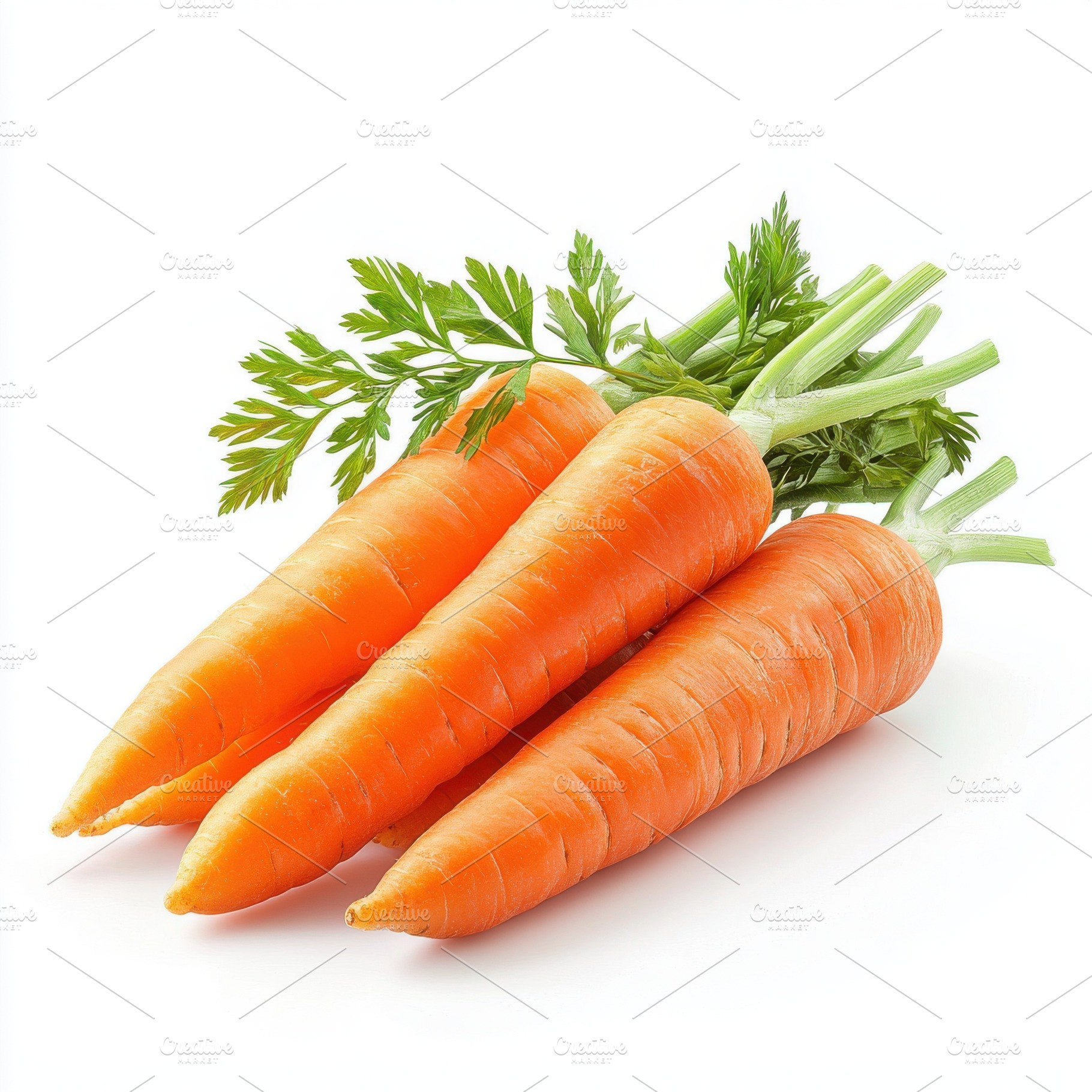 Fresh carrot with leafy green, bunch, a Food & Drink Photo by Pixeness Studio