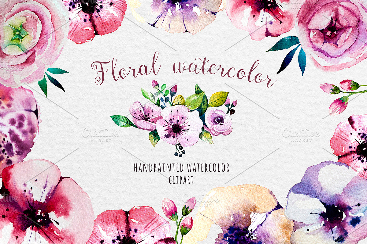 Floral watercolor set, a Graphic by Peace ART (Photo 1 of 2)