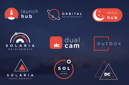 10 Futuristic / Minimalist Logo Pack