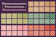 Vector Christmas Geometric Pattens, a Pattern Graphic by Sir13 (Thumbnail 2 of 7)