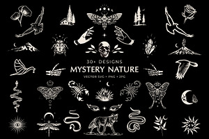 Mystery Nature vector clip art.