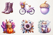 Lavender Fall Clipart, an Illustration by RobertsArt (Thumbnail 7 of 7)