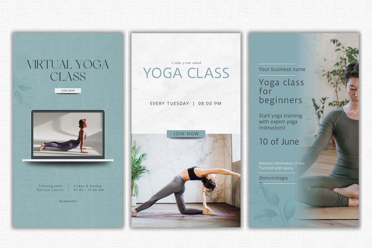Yoga Canva Templates, a Social Media Template by Talipic Designs (Photo 4 of 7)