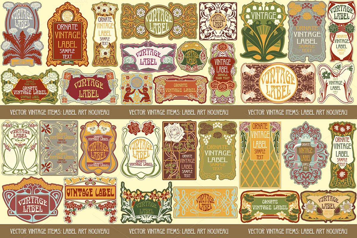 Covers Art Nouveau - mega set, a Decorative Illustration by Stanislav Kharchevskyi (Photo 6 of 10)