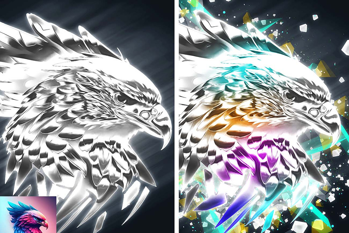 Chrome Metal Effect fx Photoshop Act, an Action Add-On by Studio Retouch (Photo 13 of 17)