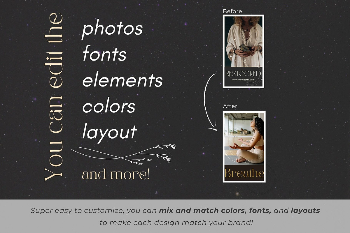 Midnight Sky Branding Starter Kit, a Branding & Logo Template by Hell Yeah Designs (Photo 6 of 16)