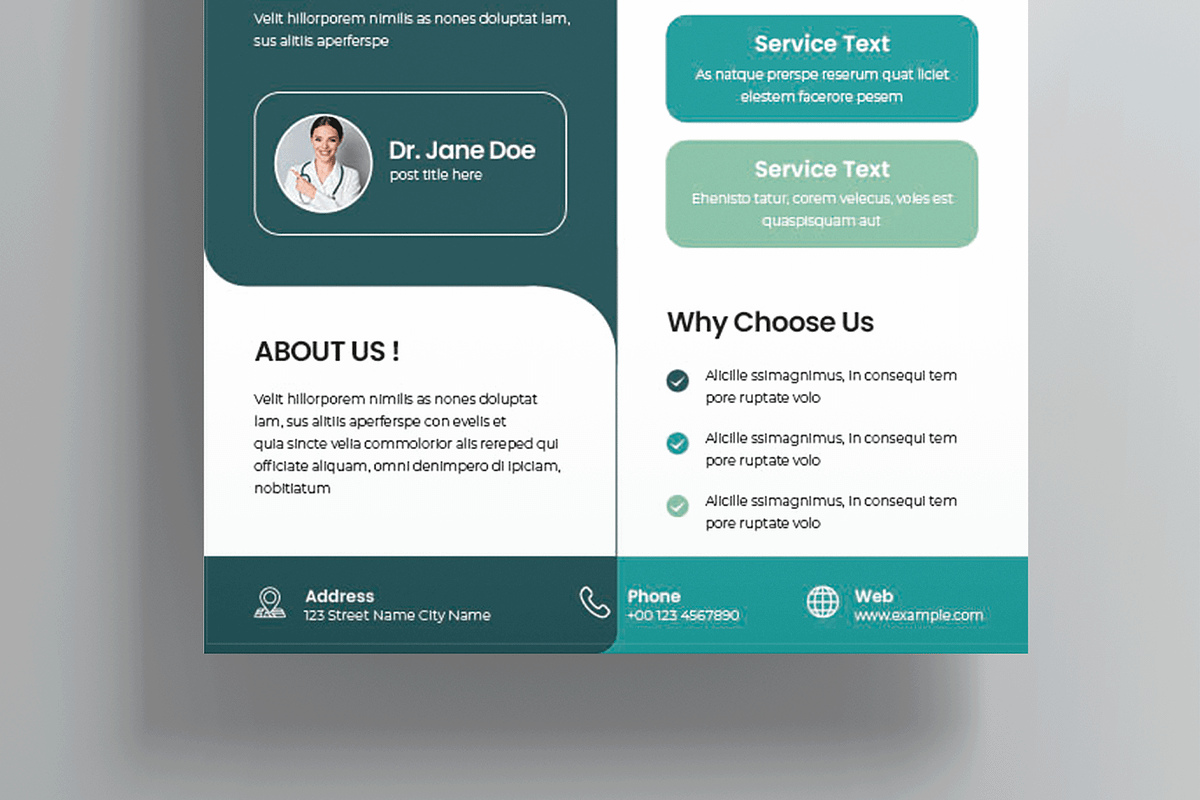 Medical Healthcare Flyer Template, a Flyer Template by MightyDesign (Photo 3 of 8)