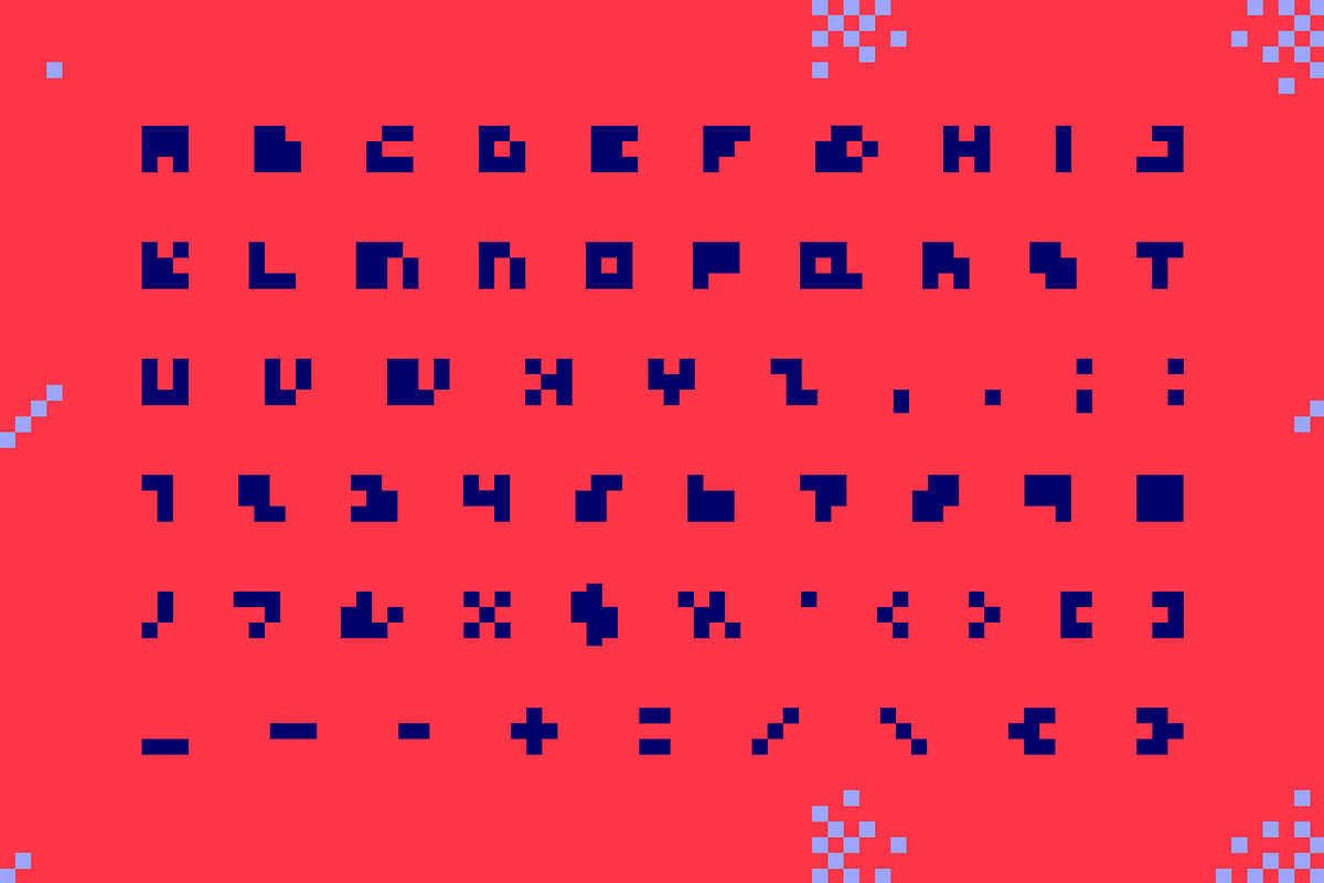 Decorative minimalistic pixel font, a Font by VyacheslavKolb (Photo 3 of 5)