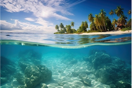 Panoramic Caribbean sea view, a Nature Photo by Ylivdesign