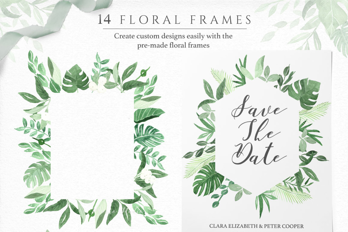 Botanica Watercolor Greenery Leaves, a Decorative Illustration by Momo Studio (Photo 4 of 16)