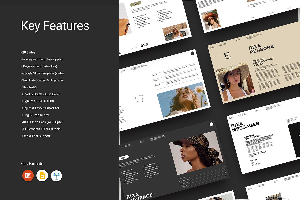 Rixa Content Strategy Template, a Presentation Template by Studio Artisan (Photo 3 of 5)