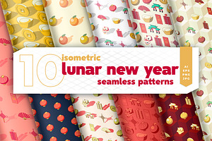 Isometric Lunar New Year Patterns