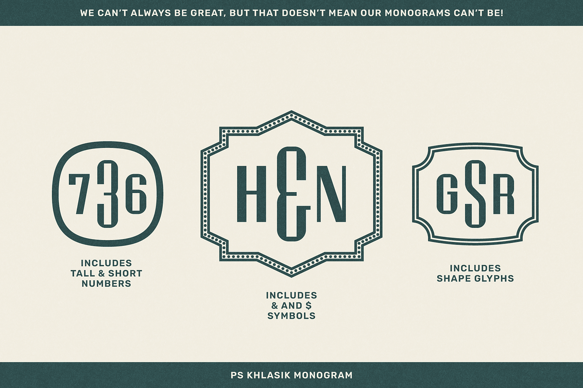 3 Letter Monogram Maker - PS Khlasik, a Sans Serif Font by Para-Scope Design (Photo 3 of 8)