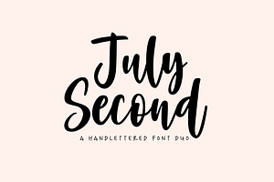 July Second Font Duo, a Script Font by etigletters