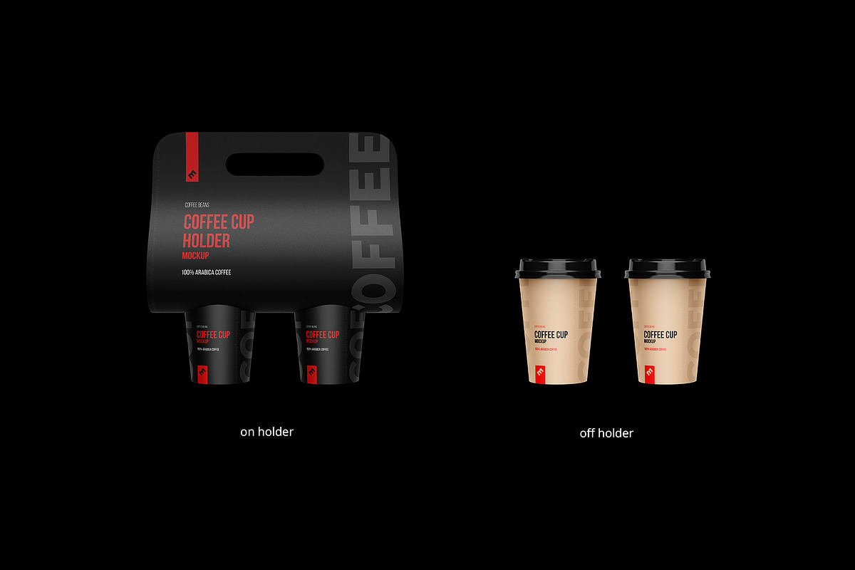 Coffee Cups Holder, Carrier mockup, a Cups & Container Mockup by easymock (Photo 5 of 13)