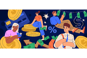Money background, vector economic, a Finance Illustration by Elegant Solution