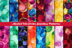 Alcohol Ink Circles Seamless Pattern, a Pattern Graphic by Dream Creation