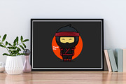 Ninja Emojis Mascot Vector Pack, an Animal Illustration by Luxe (Thumbnail 2 of 6)
