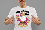 Pink Leopard Glitter Santa PNG, an Illustration by Daily.Designs (Thumbnail 4 of 5)