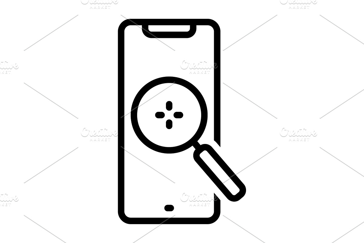 Searching exploratory black icon, an Outline Icon by Creative priyanka